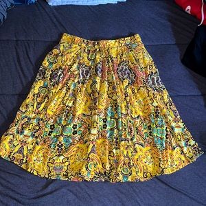 Cotton loose patterned skirt